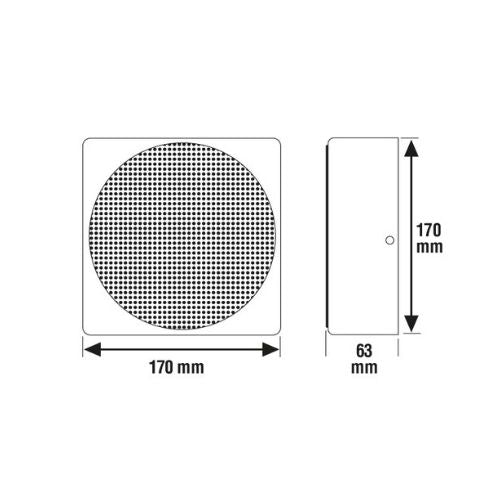 Yangına dayanıklı, 4'' metal, duvar tipi hoparlör,  L-VWM06A/EN